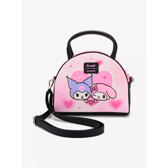 Loungefly Kuromi & My Melody Heart Dome Crossbody Bag - Picture 4 of 5